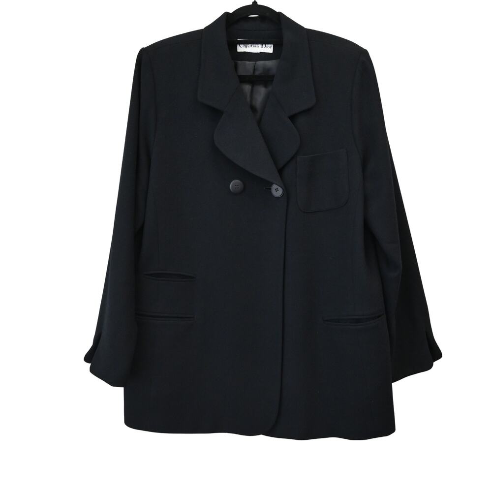 Christian Dior Black Wool Blazer Size Estimated US L